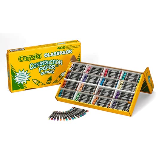 Crayola&#xAE; Construction Paper&#x2122; Crayon Classpack&#xAE;, Regular Size Crayons, 400ct.